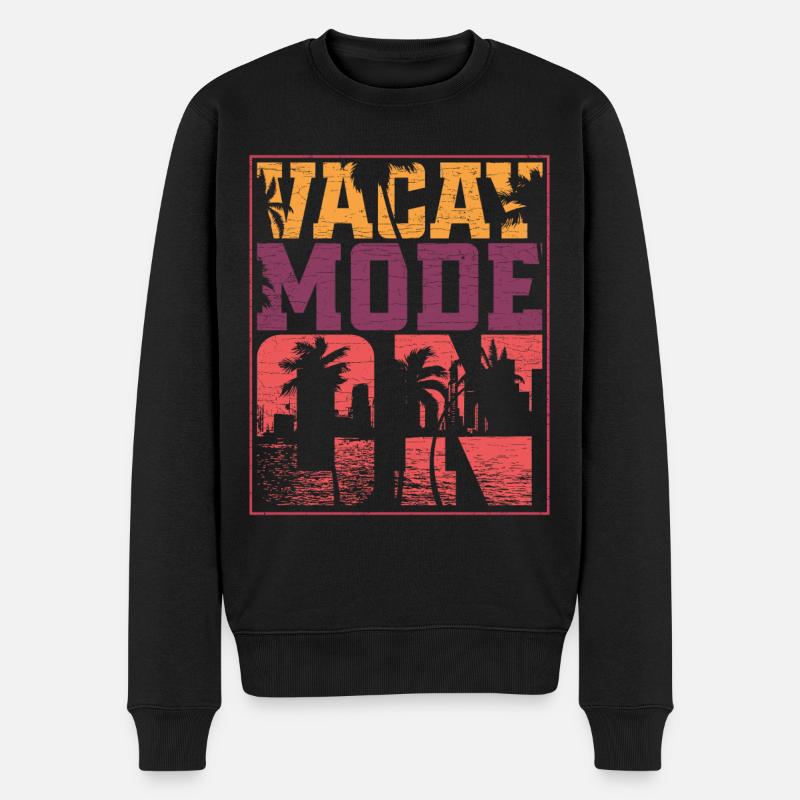 Sommer Urlaub Vacation - Männer Premium Bio Pullover - Schwarz