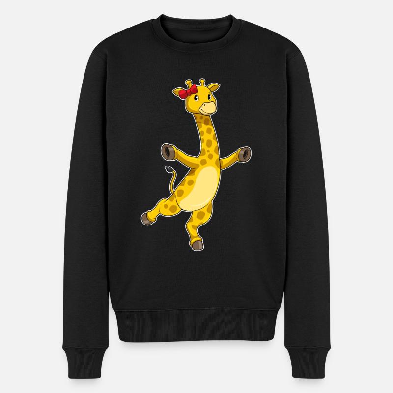 Girafe avec arc - Pull Premium bio Homme - noir