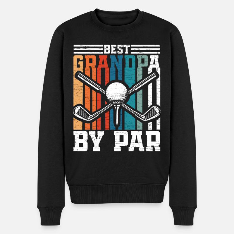 Golfer Opa Golf - Männer Premium Bio Pullover - Schwarz