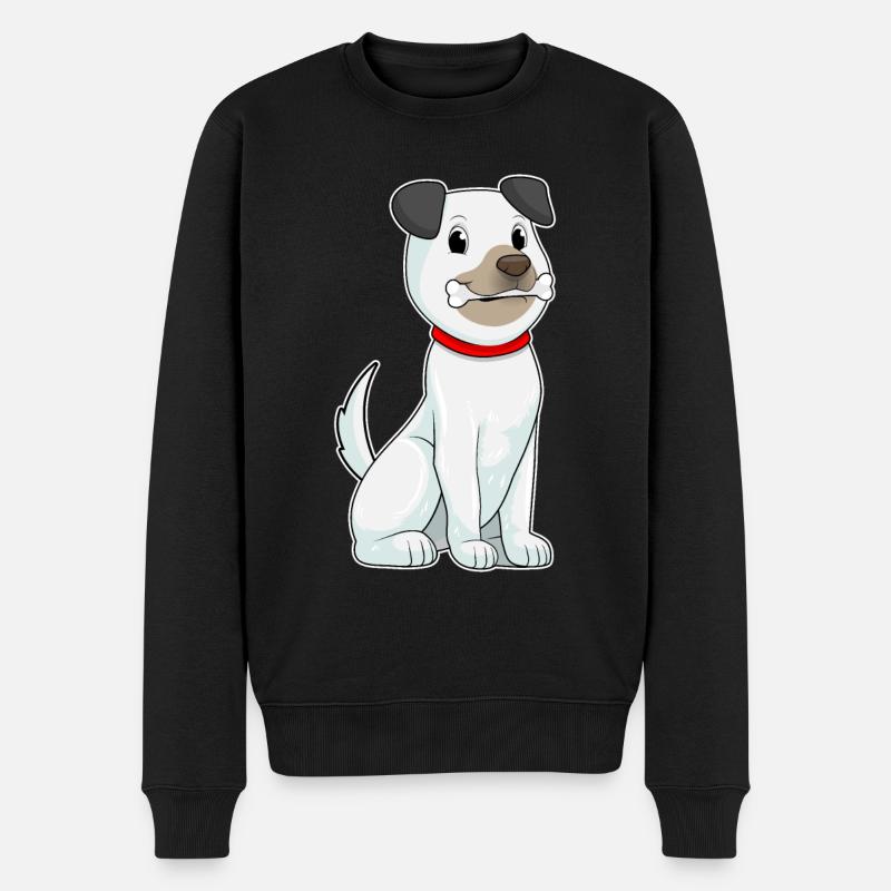 Chien avec des os - Pull Premium bio Homme - noir