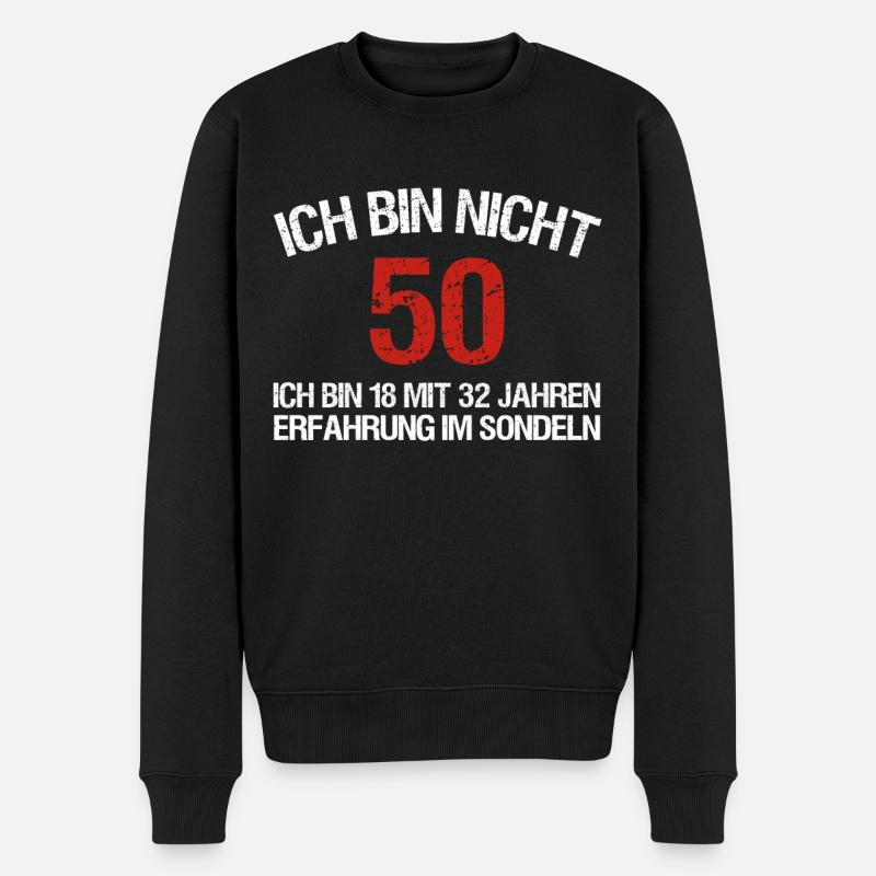 Sondeln Ausflug Sondengänger 50. Geburtstag - Männer Premium Bio Pullover - Schwarz