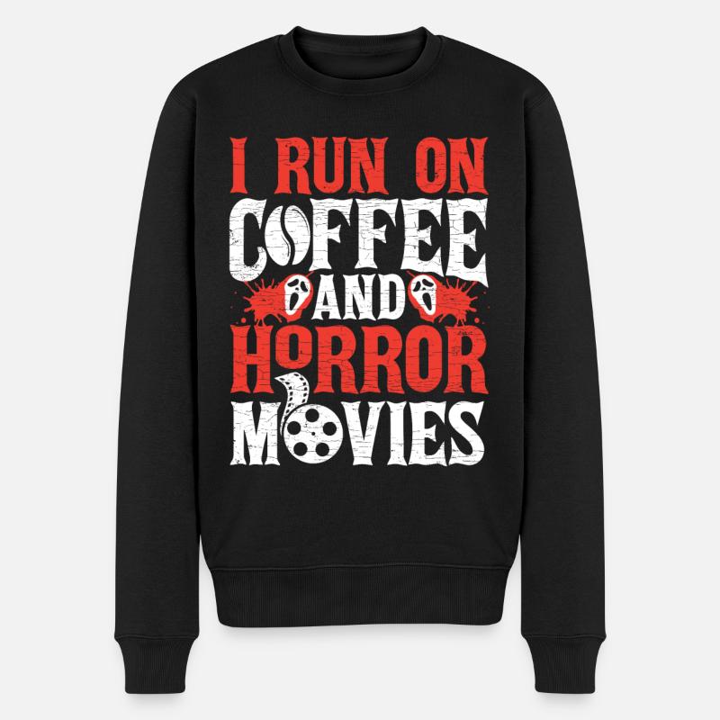 Halloween Horrorfilm Geschenk - Männer Premium Bio Pullover - Schwarz