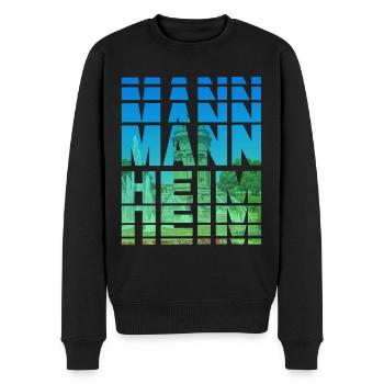 Mannheim Germany City Skyline Home Love - Men's Premium Organic Jumper - black - Front - Nico (187cm)