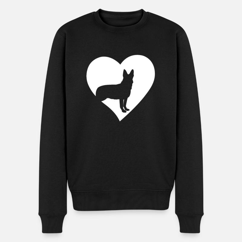 Deutscher Schäferhund Hundebesitzer Geschenk - Männer Premium Bio Pullover - Schwarz