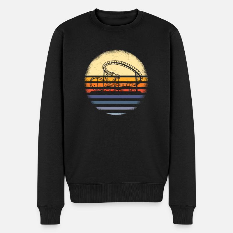Achterbahn Geschenk - Männer Premium Bio Pullover - Schwarz
