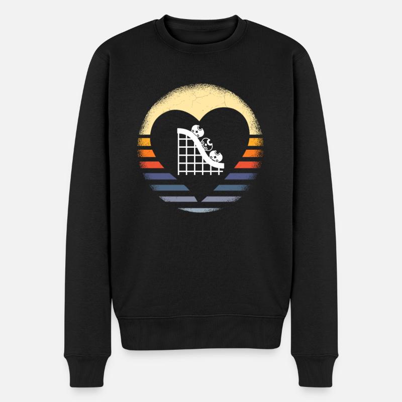 Achterbahn Geschenk - Männer Premium Bio Pullover - Schwarz