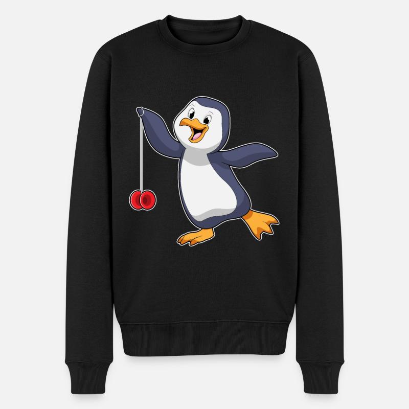 Pingouin avec Jojo - Pull Premium bio Homme - noir