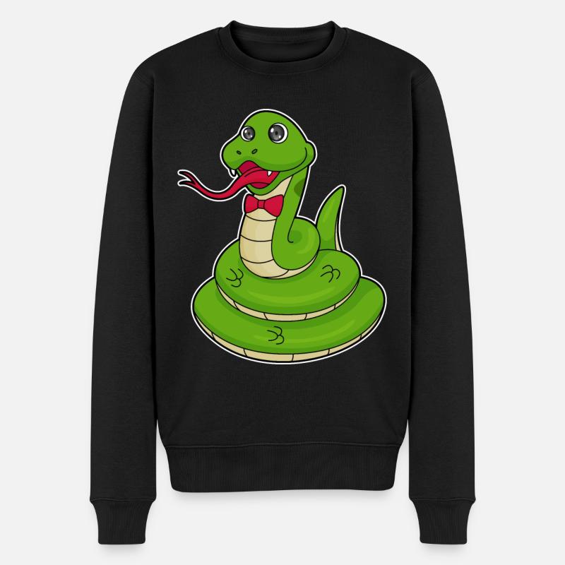 Serpent avec boucle - Pull Premium bio Homme - noir