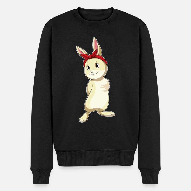 Rabbit with loop - Men's Premium Organic Jumper - black