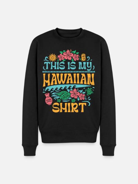 Hawaii Hawaiian - Männer Premium Bio Pullover - Schwarz