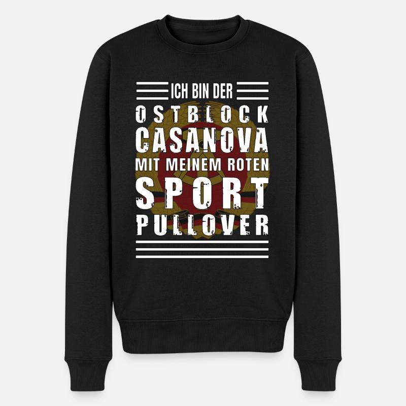Ostblock Casanova Sport Pullover - Männer Premium Bio Pullover - Schwarz