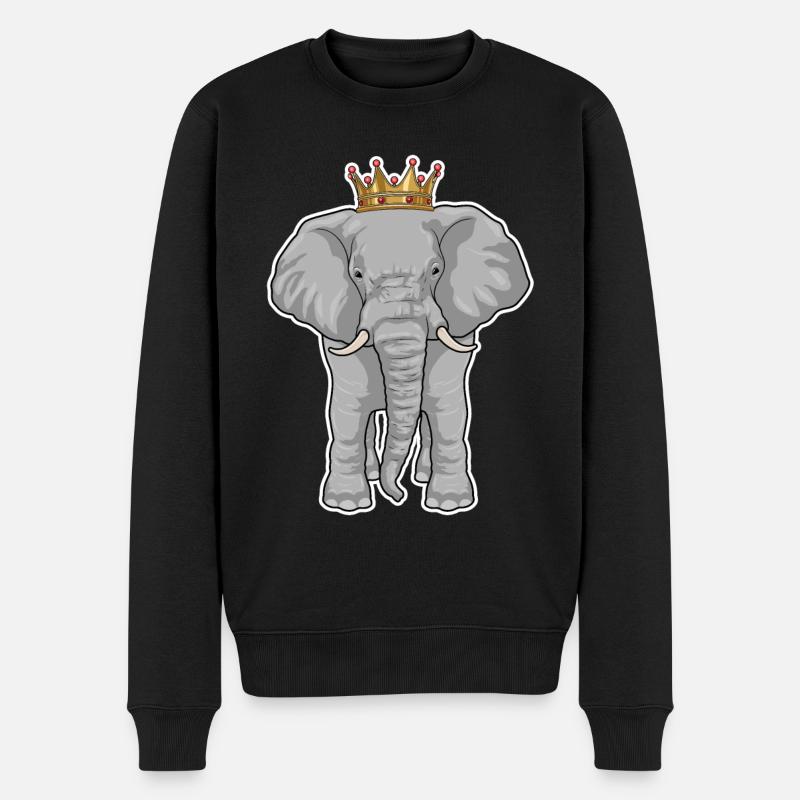 Couronne du roi éléphant - Pull Premium bio Homme - noir