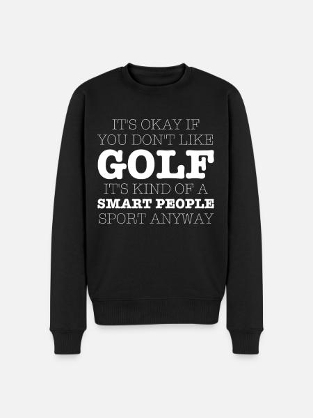 Golf Spieler Spruch Geschenkidee - Männer Premium Bio Pullover - Schwarz