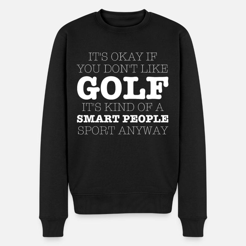 Golf Spieler Spruch Geschenkidee - Männer Premium Bio Pullover - Schwarz