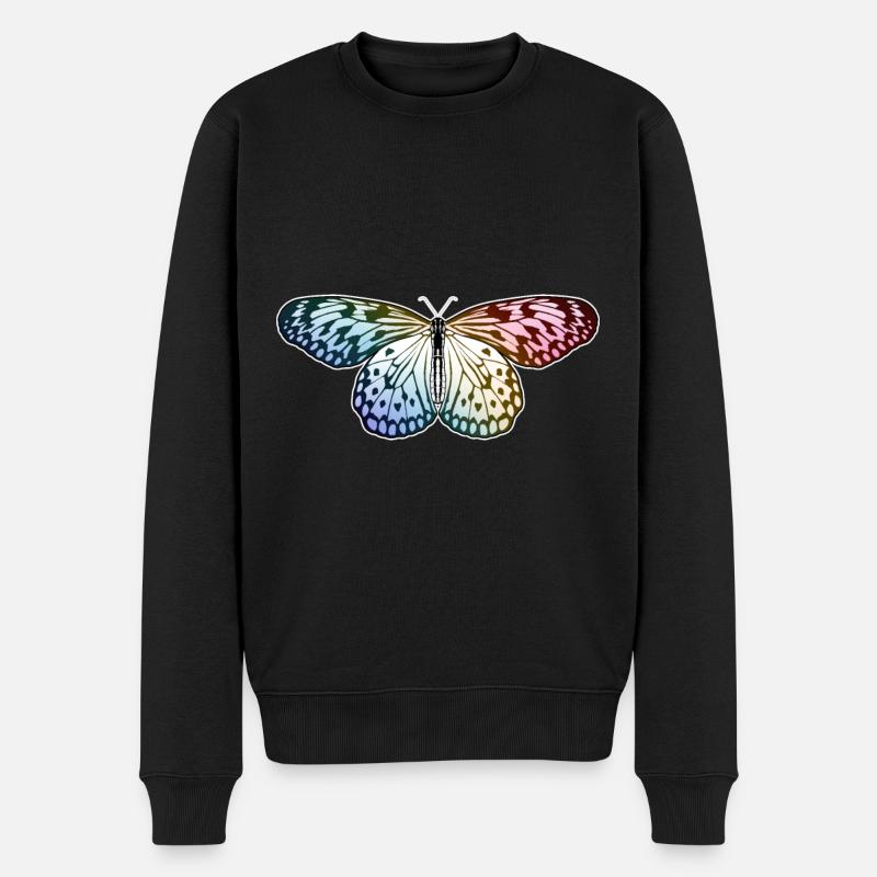 Papillon Arc-en-ciel - Pull Premium bio Homme - noir