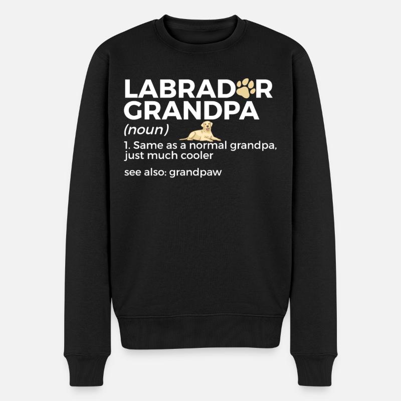 Chiens Labrador - Pull Premium bio Homme - noir