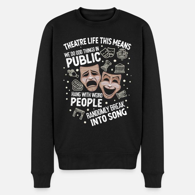 Theater Schauspieler - Männer Premium Bio Pullover - Schwarz