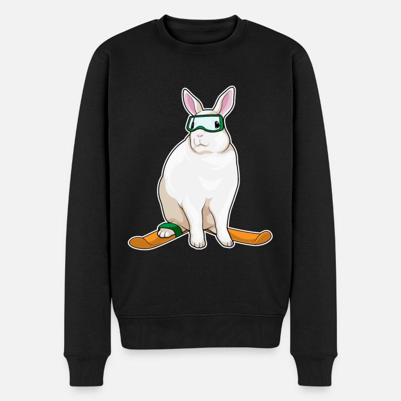 Ski Lapin Skieur - Pull Premium bio Homme - noir