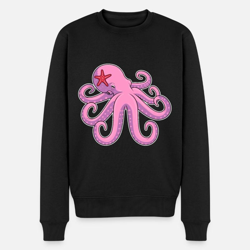 Étoile de mer pieuvre - Pull Premium bio Homme - noir
