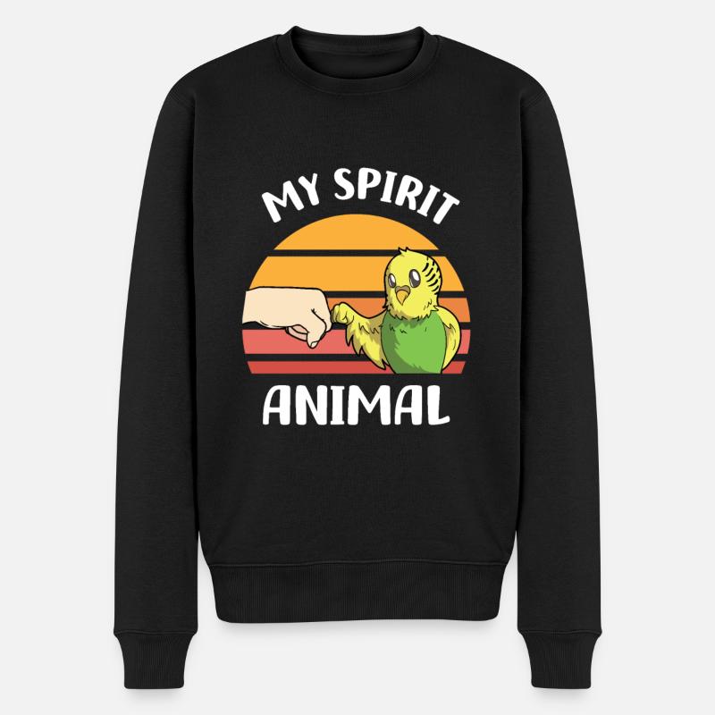 Wellensittich Liebhaber | Haustier Vogel Geschenke - Männer Premium Bio Pullover - Schwarz