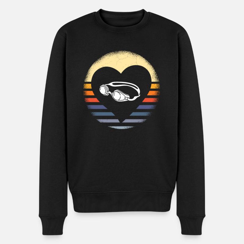 Schwimmer Schwimmen Spruch - Männer Premium Bio Pullover - Schwarz