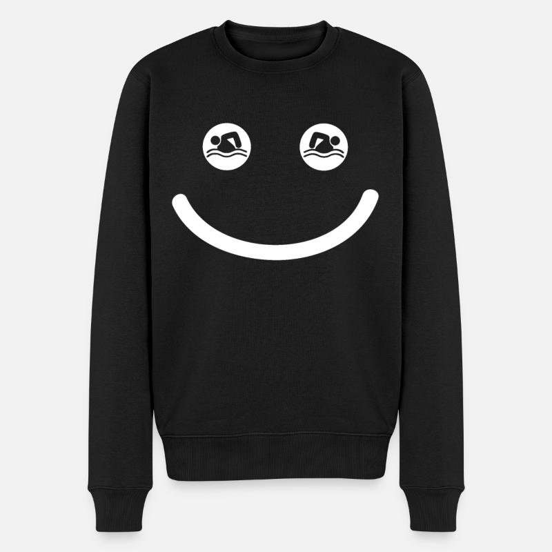 Schwimmer Schwimmen Spruch - Männer Premium Bio Pullover - Schwarz