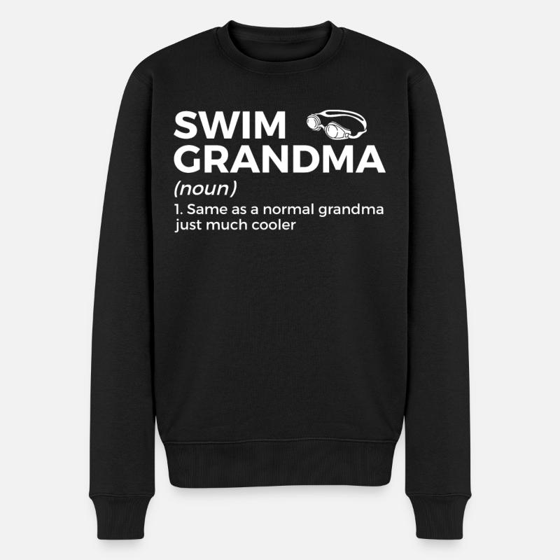 Schwimmer Schwimmen Spruch - Männer Premium Bio Pullover - Schwarz