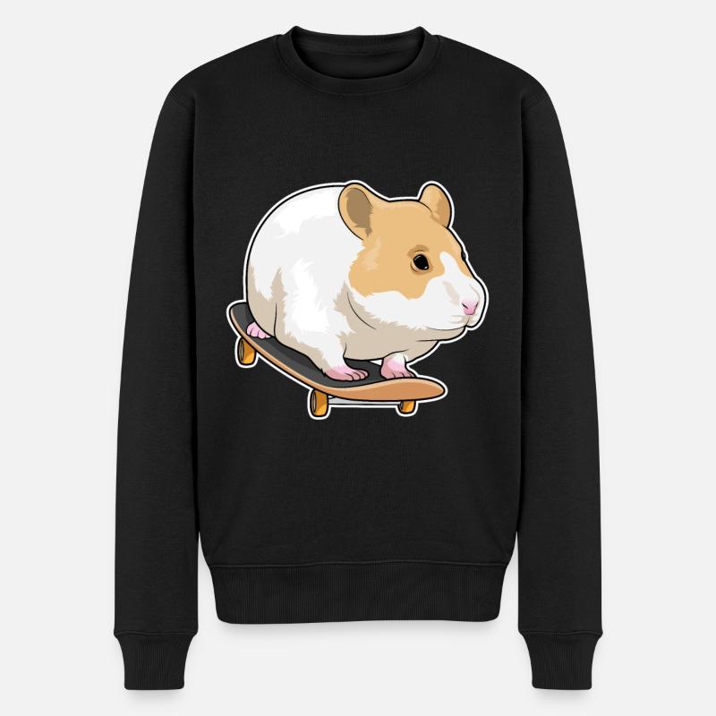 Hamster Skater Skateboard - Pull Premium bio Homme - noir