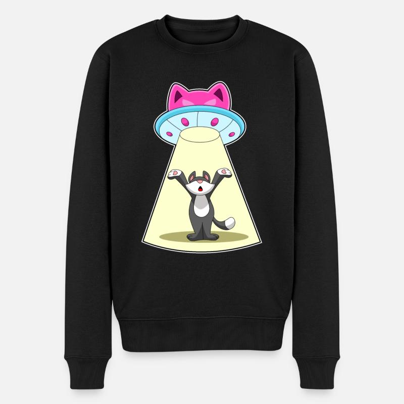 Vaisseau spatial pour chat - Pull Premium bio Homme - noir