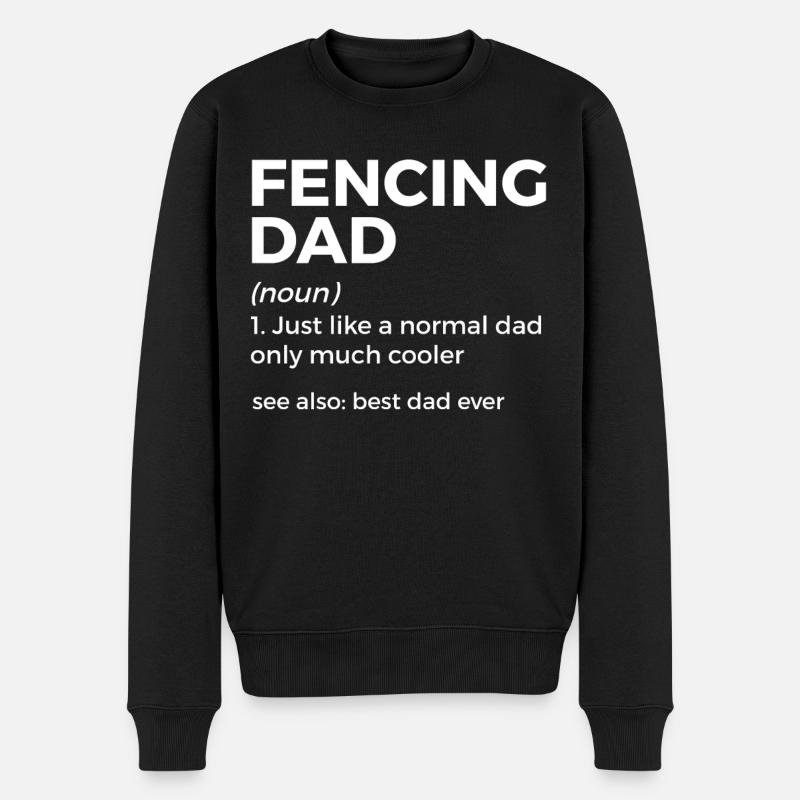 Fechten Degen Fechtduell Geschenkidee - Männer Premium Bio Pullover - Schwarz