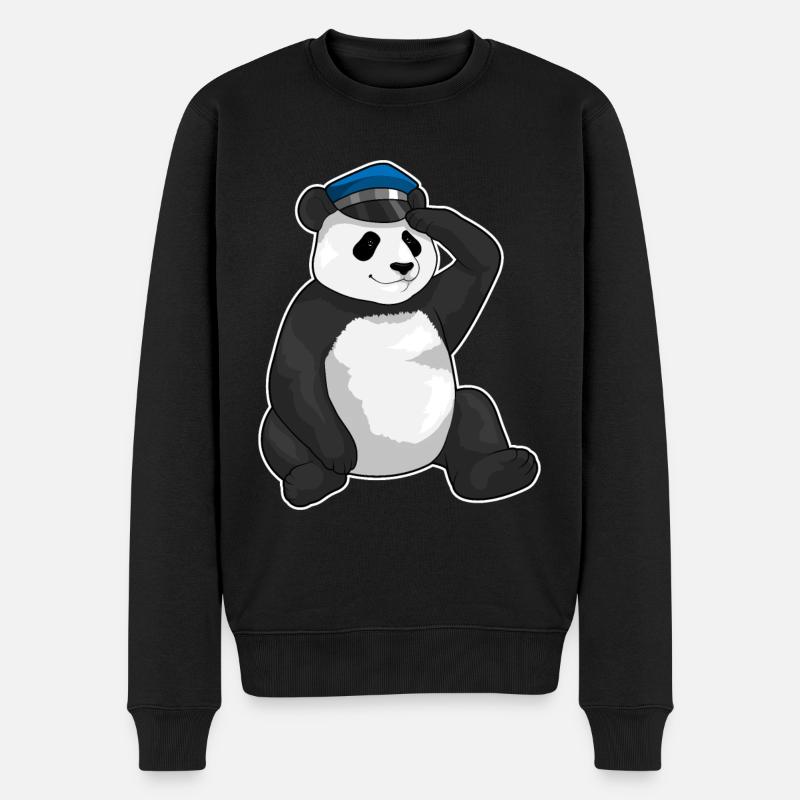 Casquette de police Panda - Pull Premium bio Homme - noir
