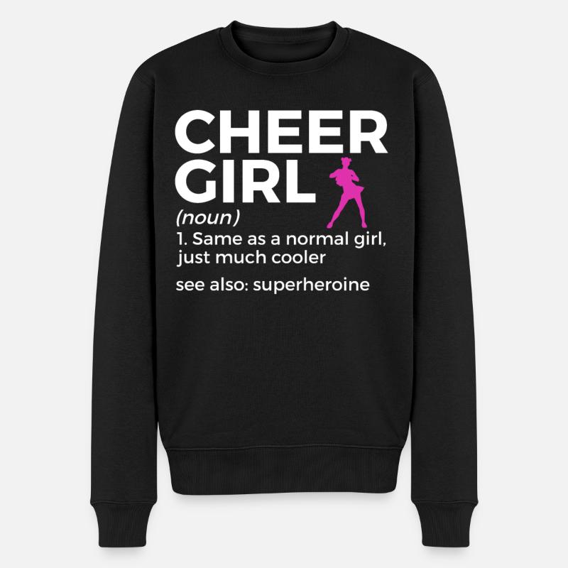 Cheerleader Cheerleading - Männer Premium Bio Pullover - Schwarz