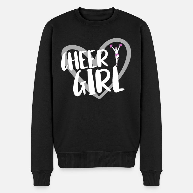 Cheerleader Cheerleading - Männer Premium Bio Pullover - Schwarz
