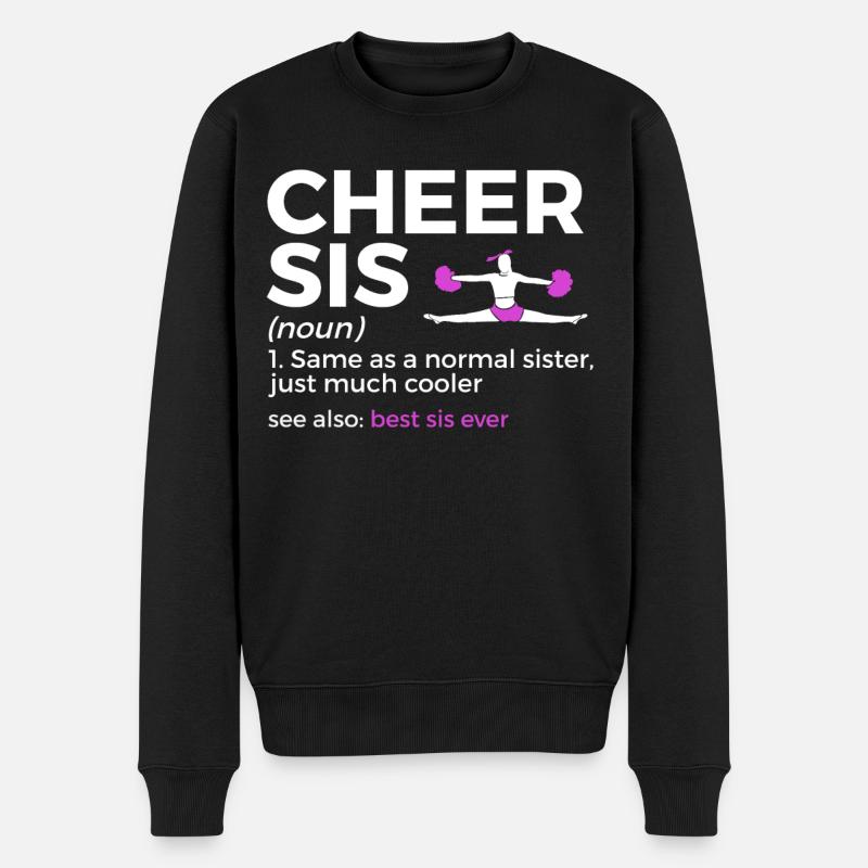 Cheerleader Cheerleading - Männer Premium Bio Pullover - Schwarz