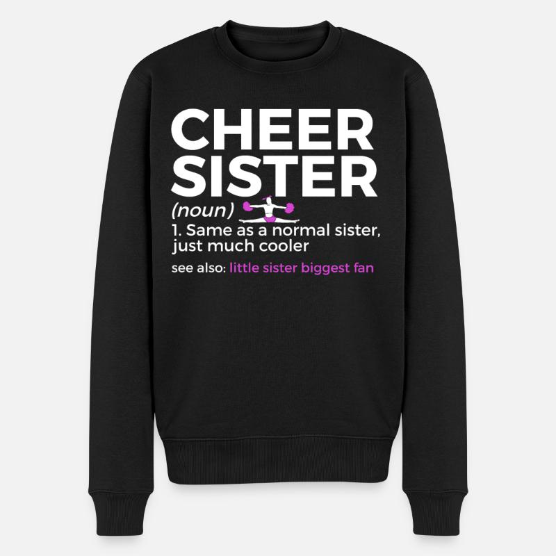 Cheerleader Cheerleading - Männer Premium Bio Pullover - Schwarz