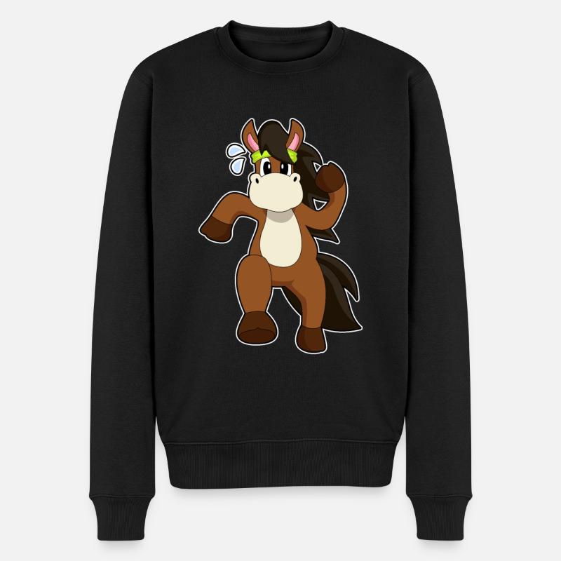 Galop à cheval - Pull Premium bio Homme - noir