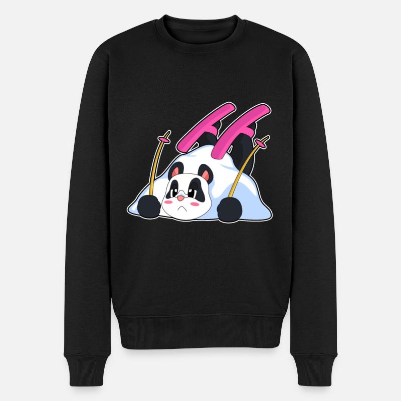Panda Skier Ski - Pull Premium bio Homme - noir