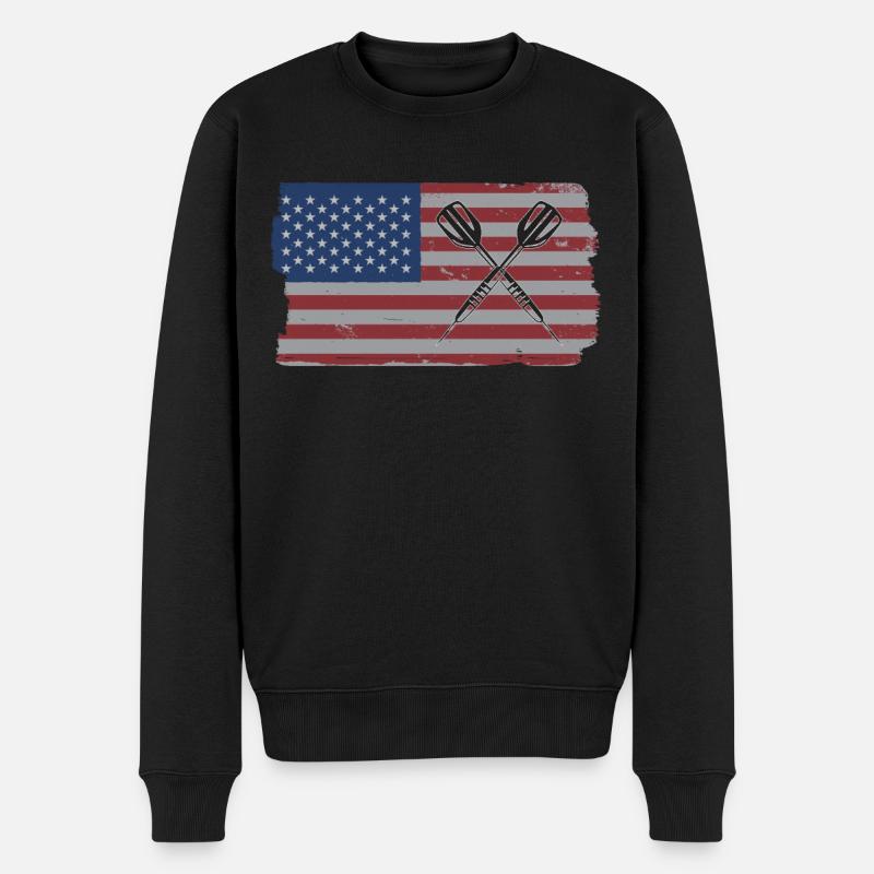 Joueur de fléchettes Fléchettes - Pull Premium bio Homme - noir