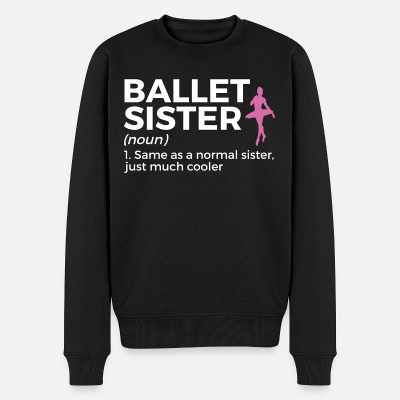 Ballet Tanzen - Männer Premium Bio Pullover - Schwarz
