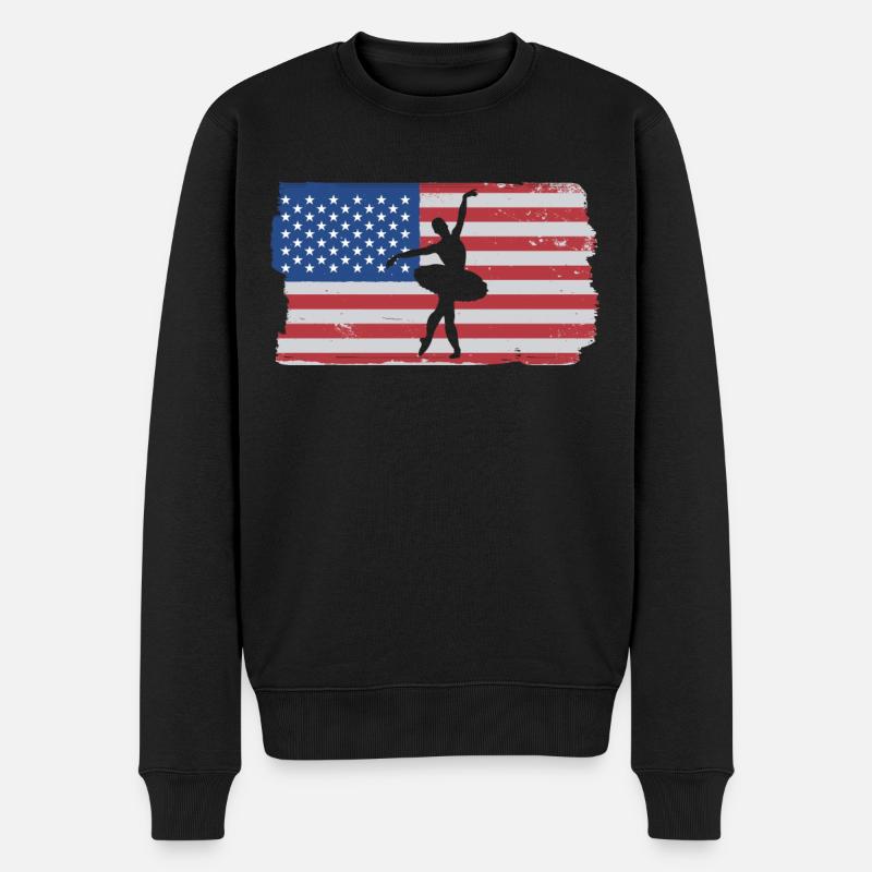 Ballet Tanzen - Männer Premium Bio Pullover - Schwarz