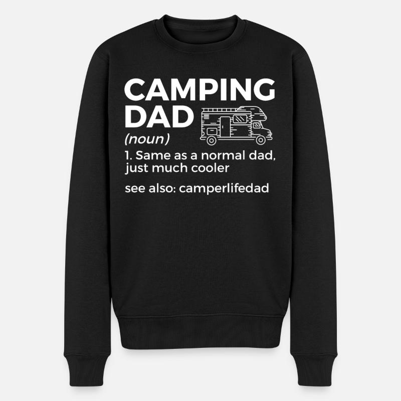 Camping Camping Camping-car - Pull Premium bio Homme - noir