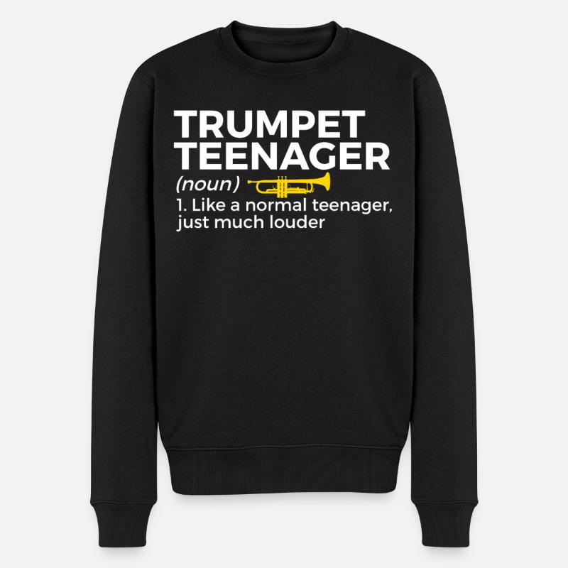 Trompette Musicien Cuivres - Pull Premium bio Homme - noir