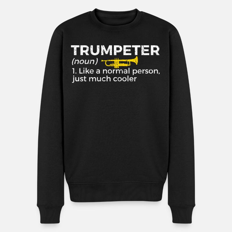 Trompette Musicien Cuivres - Pull Premium bio Homme - noir