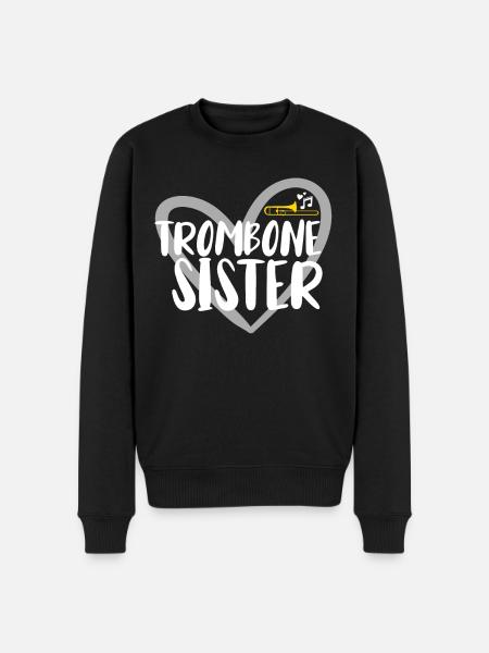 Posaune Musiker Blasmusik - Männer Premium Bio Pullover - Schwarz