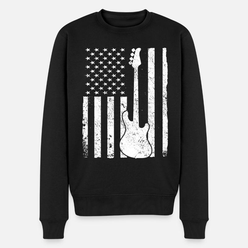 Musicien de guitare basse - Pull Premium bio Homme - noir