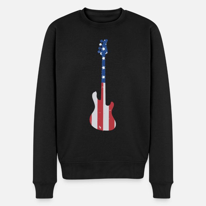 Musiciens de guitare basse - Pull Premium bio Homme - noir