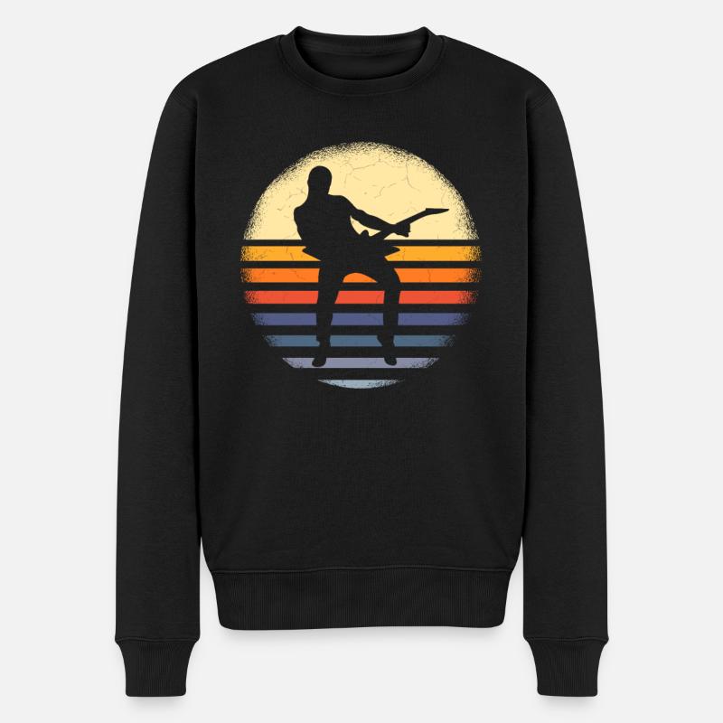Musicien de guitare basse - Pull Premium bio Homme - noir