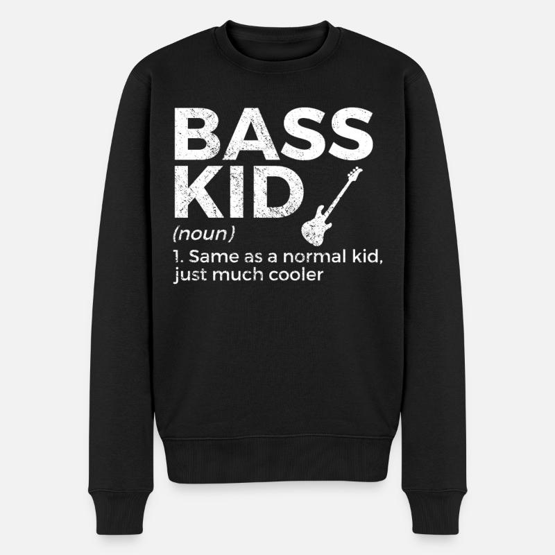 Musicien de guitare basse - Pull Premium bio Homme - noir