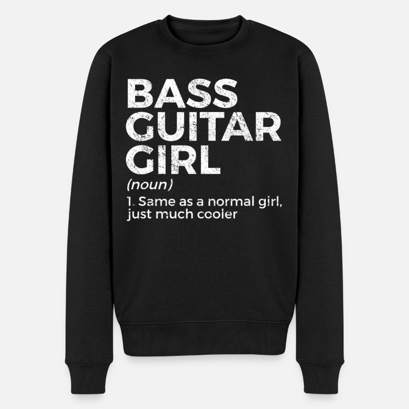 Musicien de guitare basse - Pull Premium bio Homme - noir