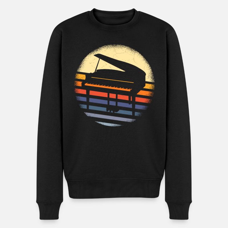 Musicien de piano - Pull Premium bio Homme - noir